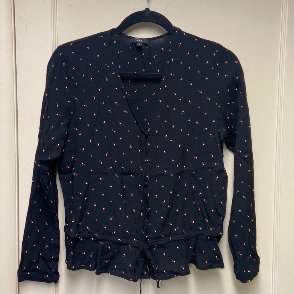Rails Black Long Sleeved Top